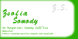 zsofia somody business card